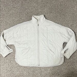 Forever 21 Women's Ivory Quilted Parka Jacket